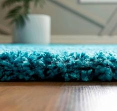Artisan Blue Plush Bedroom Carpet